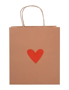 Пакет А5 26*22*10 "Сердечко" крафт