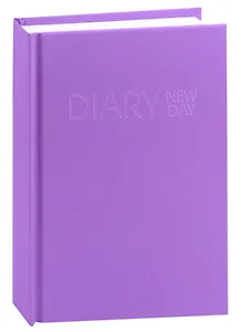 Ежедневник недат. А6 128л "New day" фиолетовый, 7БЦ, лам.soft touch, блинт.тисн, офсет