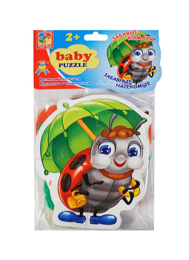 Игр. набор Мяг. пазлы Baby Puzzle Насекомые Забав. насекомые (VT1106-06) (2+) 2419541 — 1