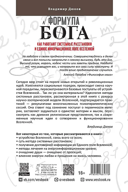 Книга Формула Бога. Как работают системные расстановки и Единое информационное поле Вселенной (Владимир Дюков) — 2