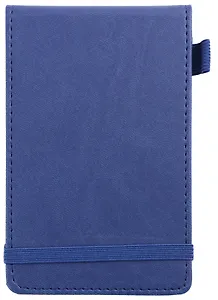 Записная книжка А6 50л лин. "Joy Note. Синий" иск.кожа, тонир.блок, скругл.углы, резинка, петля д/ручки, кармашки, инд.уп.