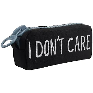 Пенал с большой молнией "I don't care", 21.5 х 10.5 см