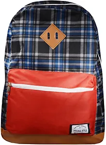 Рюкзак школьный темно-синий с бордовым