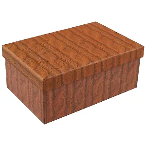 Подарочная коробка «Вязаные косички, горчичный», средняя