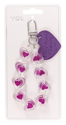 Брелок Сердечки Home Sweet love перламутровые (ПВХ) (9см) (12-4308-202412-K36) 3078862