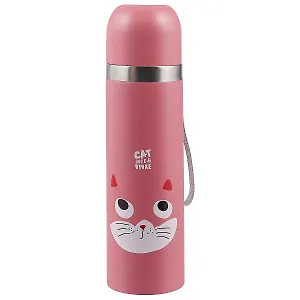 Термос матовый Cat розовый (металл) (500 мл) (12-16074-ZK-A-82)