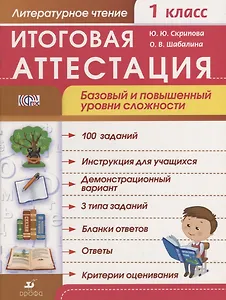 Литературное чтение. 1 класс. Итоговая аттестация. Базовый и повышенный уровни сложности
