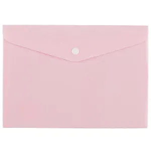 Папка-конверт А5 на кнопке "Pastel" пластик 0.18мм, ассорти