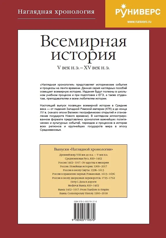 Книга Наглядная хронология. Всемирная история. Средние века. V век н.э.-XV век н.э. (Михаил Баранов) — 2
