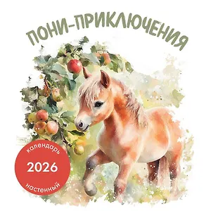 Календарь 2026г 300*300 "Пони-приключения" настенный, на скрепке