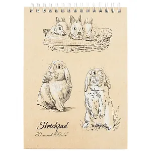 Скетчбук «Зайки», 80 листов, А4