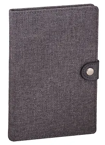 Алфавитная книга на кнопке А5, 104 листа, графит, ткань