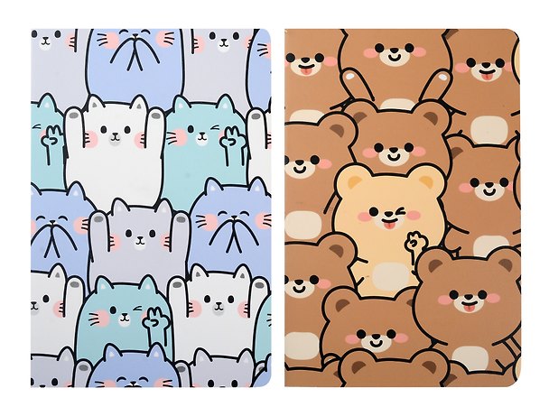 Тетрадь общая «Мишки и кошки», 32 листа в клетку, А5, в ассортименте - Be positive 3037663 — 1