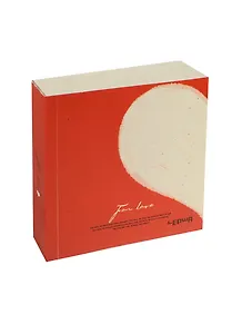 Блокнот Сердце красный с половинкой белого сердца (003243) (10,5х11,5) (Карамба)