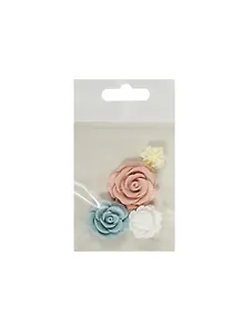 Набор Цветы из пластика (4шт) (цвет 50/102/101/55) (упаковка)