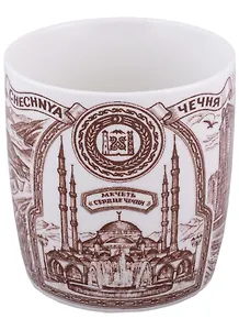 Кружка Чечня фарф. рис.коричн.