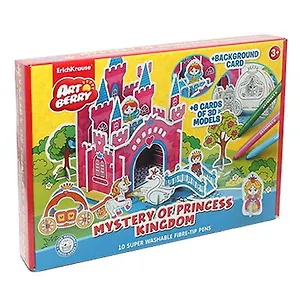 Набор д/творчества Игровой 3D пазл для раскр. ArtBerry®/Артберри/Mystery of Princess Kingdom (10флом+6 фигур д/сбор.+игр.поле) 37309