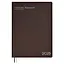 Ежедневник дат. 2025г. А4 120л 210х297 "Шеврет глосс" коричневый, кожзам, мягк. переплет, тисн. фольгой, офсет, ляссе — 3054298 — 1