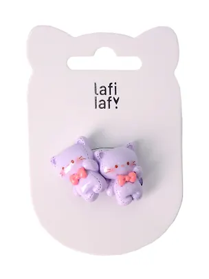 Набор резиночек Котики (2шт) (пластик) (2,5см) (12-03907-B5) (Lafilaf) 3048635