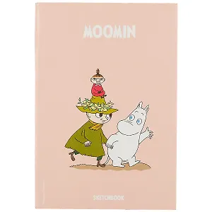 Скетчбук MOOMIN Муми-тролль и Снусмумрик с малышкой Мю (112л) (14,5х21)