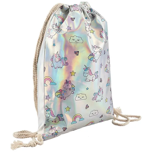 Мешок для сменной обуви «Unicorn pattern» металлик, 31X43см 249928 — 2