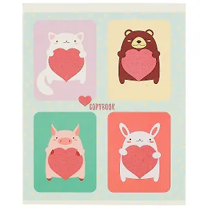 Тетрадь в клетку Unnika, Love-love, 48 листов, в ассортименте