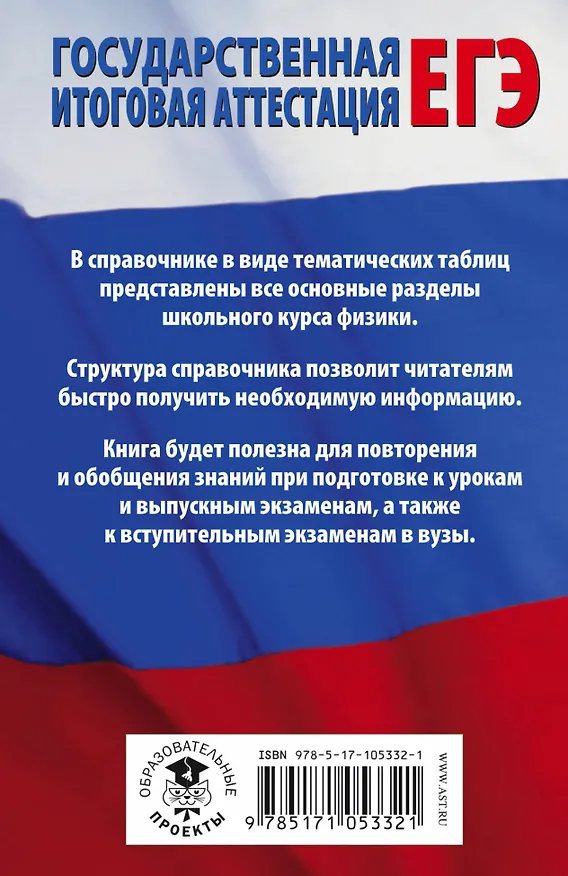 Книга ЕГЭ. Физика в таблицах : 10-11 классы () — 2