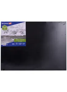 Холст на картоне 30*40см, грунт, хлопок, мелкое зерно, черный, (МДФ), BRAUBERG ART CLASSIC