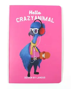 Блокнот, A5 (142*210мм) 44л, линейка, картонная обложка на сшивке