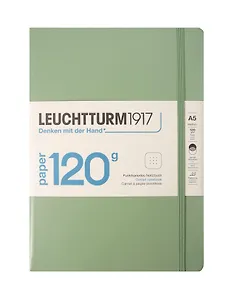 Книга для записей A5, 100 листов в точку "Edition 120G", твердая обложка, шалфей, Leuchtturm1917