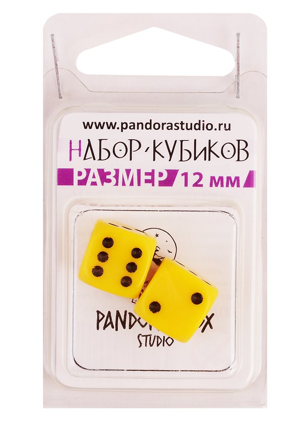 Набор кубиков Симпл, 2шт, 12мм, в ассортименте. Для нард и настольных игр 2771337 — 1