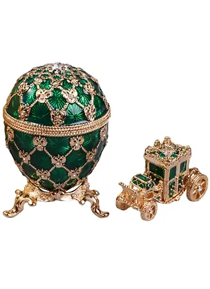 Яйцо пасхальное С каретой (цв.зеленый) (HJD0725A-4+HJD0767-4) 2596777