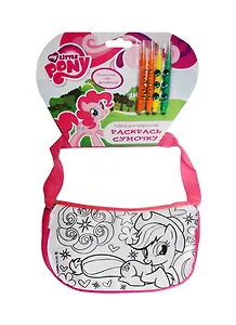Набор для творч. MultiArt Сумочка для росписи My Little Pony (ST-027-MLP) (+фломастеры+стразы) (на хедере) (в кор. 48шт.)