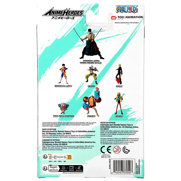 Экшн-фигурка Bandai  Ван Пис Зоро Трехмечевой стиль (17см) (67778) 3130684 — 15