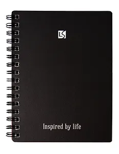 Записная книжка «PREMIUM. Black» А6, 80 листов в клетку, спираль, Listoff