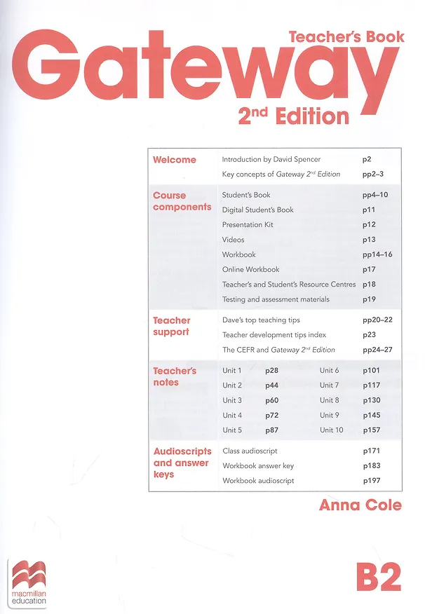 Книга Gateway 2nd Edition. B2. Teachers Book Premium Pack + Online Code (Анна Коул) — 2