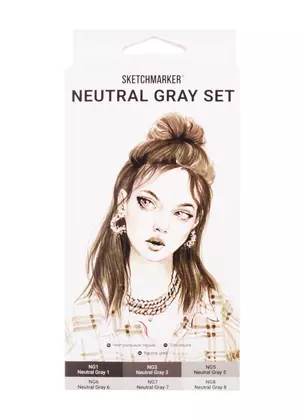 Маркеры 06цв "Neutral Gray" карт.кор., Sketchmarker — 257853 — 1