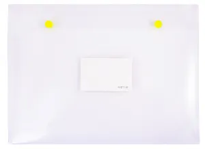 Папка-конверт А4 на кнопках, пластик 0,36мм, прозрачный