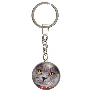 Брелок Мордочка кота (стекло) (12-06737-MAO01)