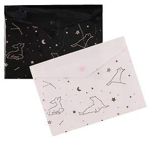 Папка-конверт А5 на кнопке "Созвездие", ассорти