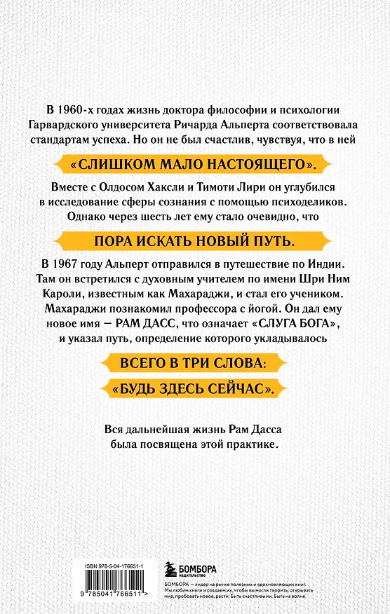 Книга Быть здесь и сейчас. Культовая книга, открывшая миру мудрость Индии и медитацию (Большой формат) (Рам Дасс) — 2