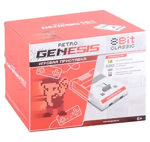 Retro Genesis 8 Bit Classic+300 игр (AV кабель, 2 проводных джойстика)