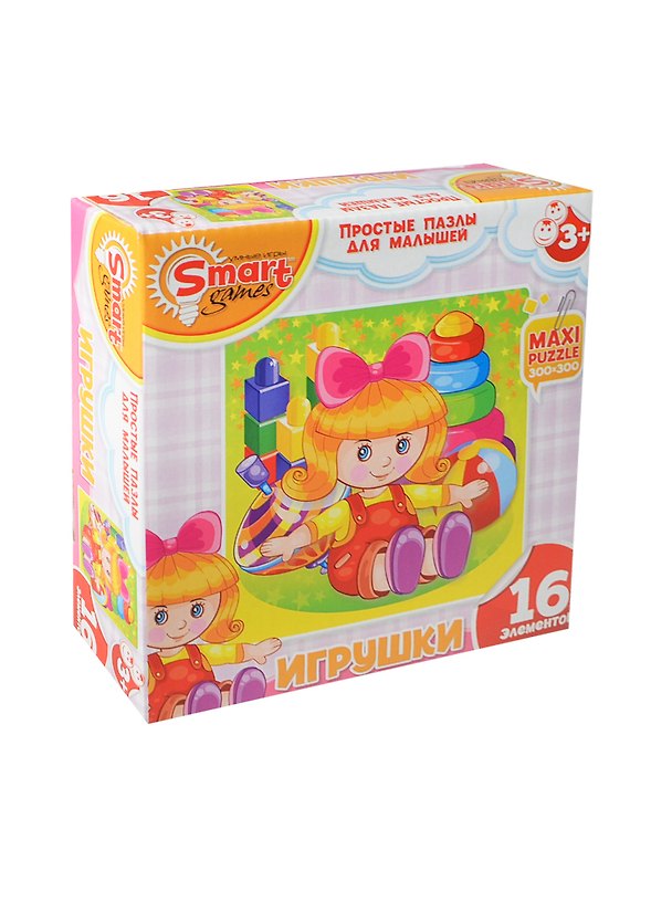 Контурные Пазлы (52051) Игрушки Кукла (16эл) (коробка) 2301684 — 1