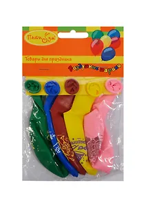 Упаковка с хедером Х-55 Шар (30см) (шелк) (5шт) (Поиск)