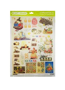Рис. бумага для декупажа Craft Premier Пасха русская 1 (CP00443) (28,2х38,4см) (25г/м) (упаковка)