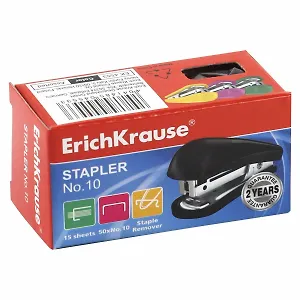 Мини-степлер №24/6 ErichKrause® Compact до 20 листов, ассорти