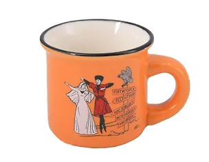 Кружка под эмаль Кавказ Лезгинка (50мл) (фарфор) (оранжевая) (065-9-147-1-OR) 3106644