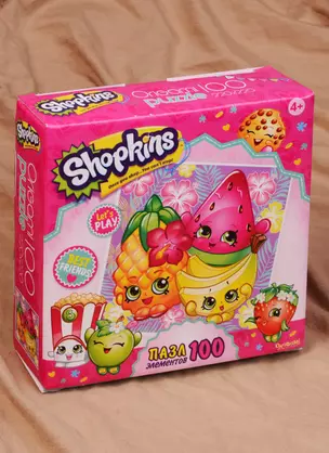 Пазл, Оригами, 100эл 220*220мм Shopkins Вечеринка на острове 02971 — 2587174 — 1