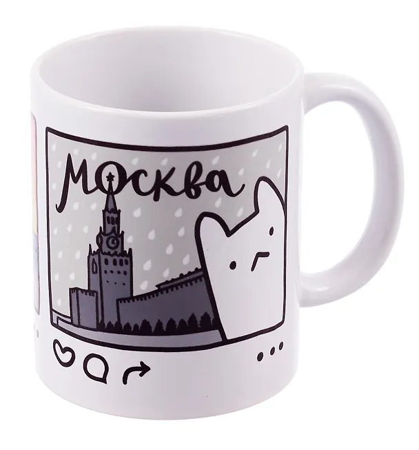 Кружка СПб Кот Питер Москва (керамика) (330мл) 3101702 — 2