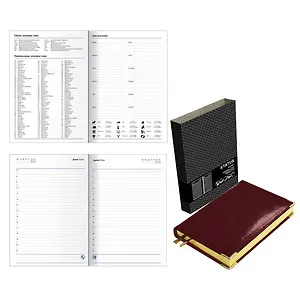 Ежедневник, Эксмо А5 152л. недатированный STATUS. Темно-бордовый рецикл.кожа с поролоном ЕКС51915204